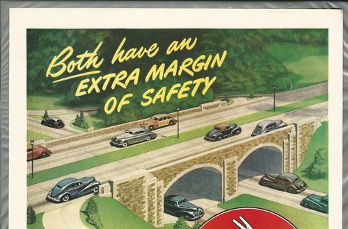 1947 KENDALL MOTOR OIL advertisement, color artwork post-war cars - Foto 2 di 3