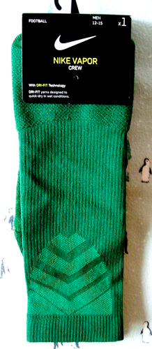 NIKE FOOTBALL "VAPOR CUSHIONED" MEN'S DRI-FIT CREW SOCKS -Extra Large 12-15 - Picture 2 of 4