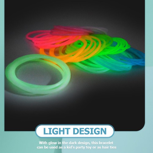 50 Pezzi Braccialetto Luminoso Bambino Glow The Dark Accessori Braccialetti per Eventi - Foto 11 di 11