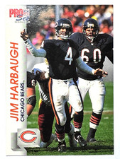 JIM HARBAUGH Chicago Bears 1992 Pro Set Football Card #449