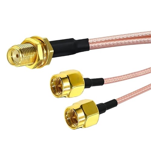 SMA Splitters Cable SMA Female to Double SMA Male Connectors Extension Pigtail - Zdjęcie 10 z 12