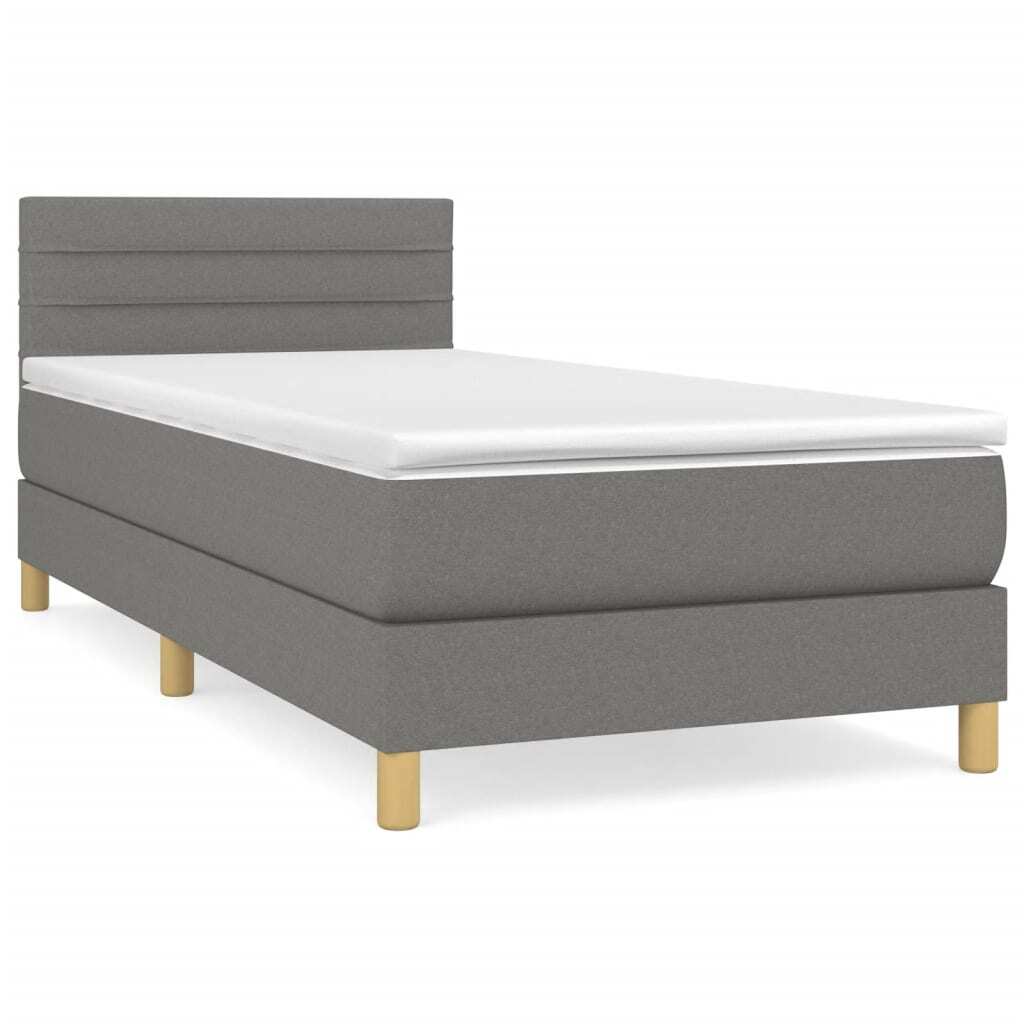 Lit sommier tapissier 100x200 avec matelas orthopédique grand confort