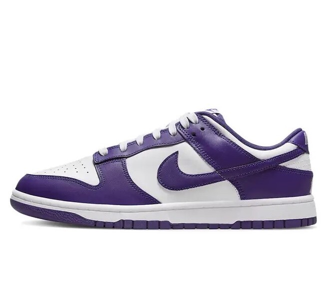 Nike Dunk Low Retro White/Purple Trainers Size UK EUR 44 BNIB