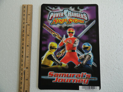 POWER RANGERS NINJA STORM - BLOCKBUSTER VIDEO BACKER CARD 5.5''X8'' *NO MOVIE*