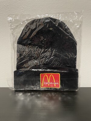 Cactus Jack McDonald s Beanie Travis Scott I m Lovin  It NEW Black Hat Unisex