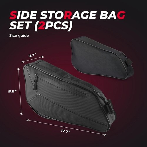 2PC Black Side Door Storage Bag For 2015-2025 Polaris Slingshot GT/SLR/S/R/SL - Picture 2 of 15