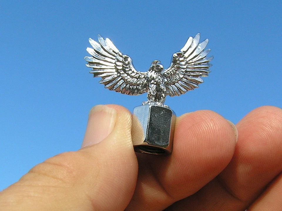 AMERICAN EAGLE VALVE CAPS PAIR *New* Tire Valve Nuts Tyre suit HARLEY DAVIDSON Foto 4 de 4