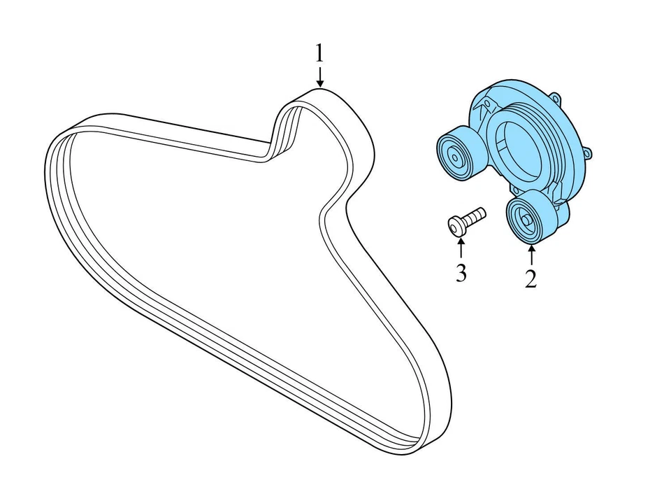 2018-2023 AUDI Q5 80A 2.0L - BELT Tensioner 06N903133 - Image 3 of 4
