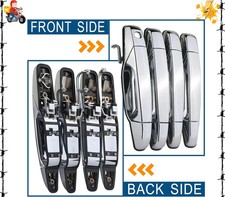 Exterior Door Handle Upgraded Chrome Compatible with 2007-2013 Chevy