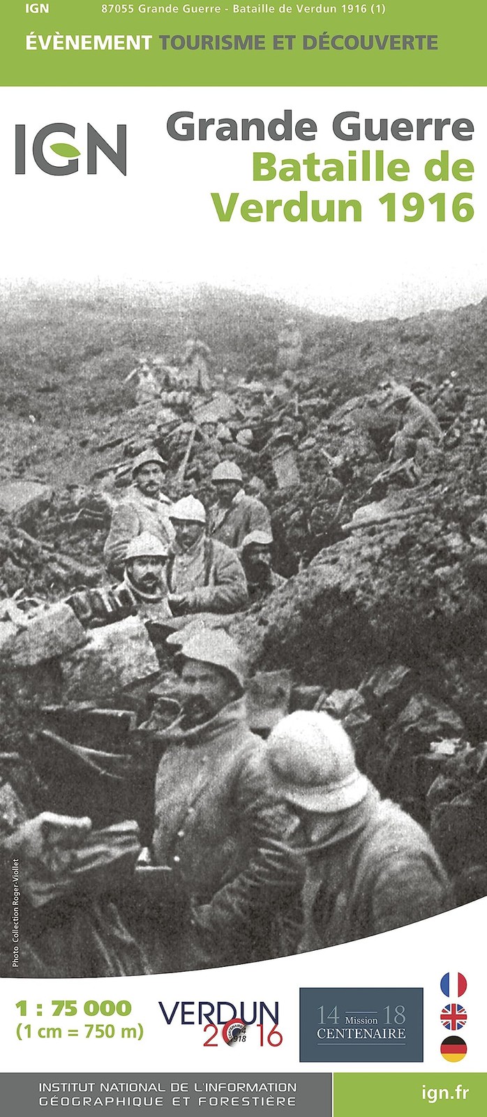 Institut Géographique National Bataille de Verdun - 1916 (Map) évènement
