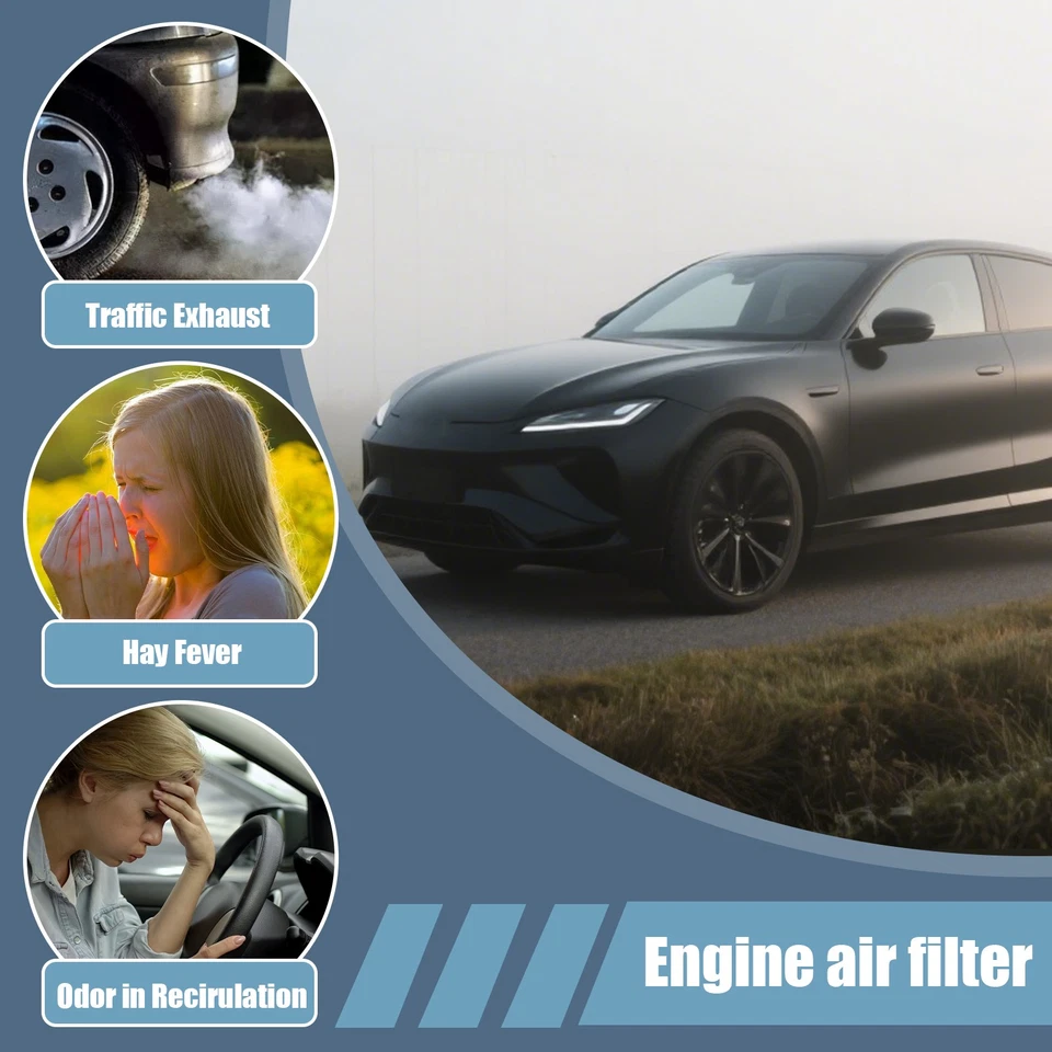 Filtro de ar CA motor e cabine para 2018 2019 2020 - 2022 Lincoln Navigator 3.5L - Imagem 4 de 4