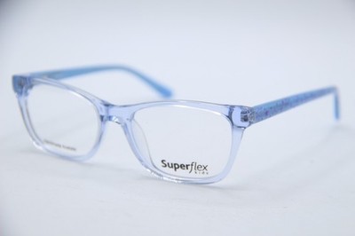 NEW SUPERFLEX SFK 212 S301 CRYSTAL LILAC AUTHENTIC DESIGNER EYEGLASSES 46-15