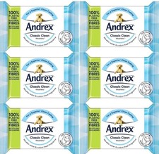Andrex Toilet Tissue Classic Clean Washlets Moist 36 Wipes x 6