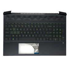 For HP Pavilion Gaming 15-EC 15Z-EC Palmrest Green Backlit Keyboard L72597-001