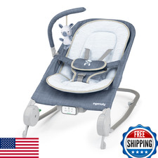 Ingenuity Anti-Colic Baby Bouncer  Rocker, Belly Massage, Soother, 20 Songs - C