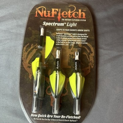 NuFletch Spectrum Light  Arrow Fletching System Re-Fletching Yellow