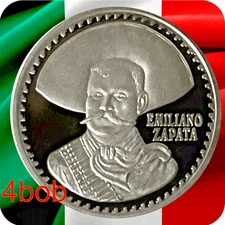 EMILIANO ZAPATA  One Troy Ounce .999 Sliver Commemorative Round. Design #2