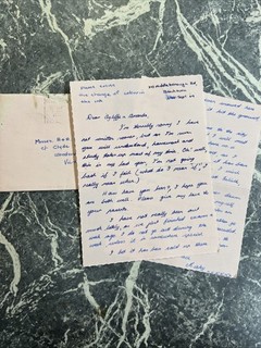 VINTAGE DOCUMENT CLYDE SCHOOL HANDWRITTEN LETTER 1960s 1969 VICTORIA WOODEND