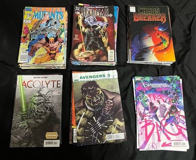 BAGGED AND BOARDED HUGE VINTAGE AND RARE MARVEL AND DC COMIC BOOK HAUL LOT  