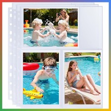 30 Pack 4x6 Photo Album Refill Pages 3 Ring Binder Ultra Clear Photo Sleeves 180