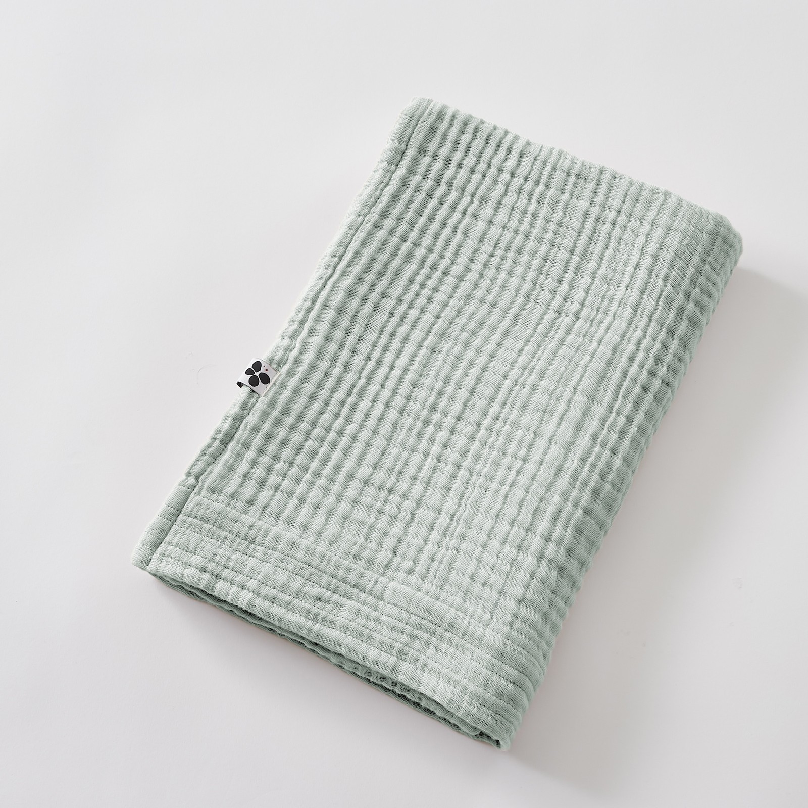 Drap de douche 70x130 cm Gaze de coton unie GAÏA Eucalyptus serviette de bain