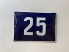 Vintage Enamel Porcelain House Number 25 Door Sign