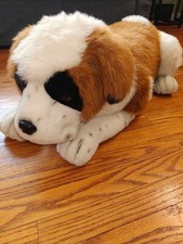 Vintage Large St Bernard Dog Stuffed Animal Plush 29" Russ Berrie Huge