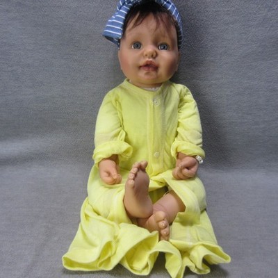 Vintage AEL Baby Doll 17'' Cloth Body Realistic Facial Expression Open Mouth