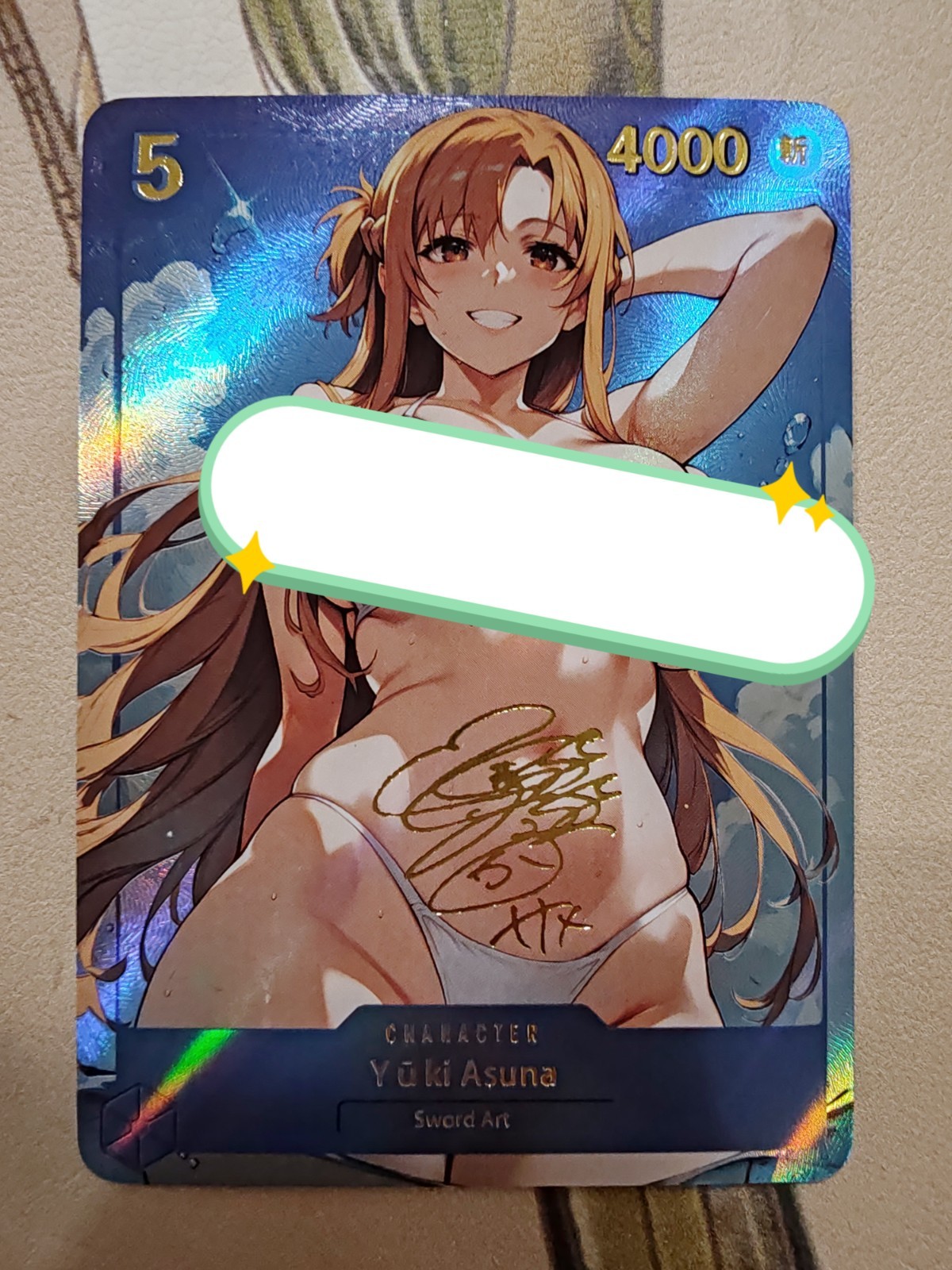 Card Sword Art Online Yuki Asuna Kirito Yui Silica Alice Suguha Sexy Holo Oil
