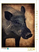 Calvendo Puzzle Wild Boar | 1000 Pieces, Finished Size 25.2 × 18.9 In (64 × 48 C