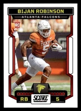 2023 SCORE BIJAN ROBINSON 315 MINT RC FOOTBALL ATLANTA FALCONS