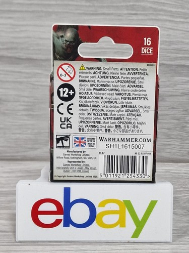 Flesh-eater Courts Dice 16xD6 16mm Games Workshop Age of Sigmar Warhammer New - Picture 4 of 7