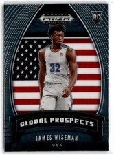 2020-21 Prizm Draft Picks James Wiseman RC Global Prospects Memphis Tigers #97