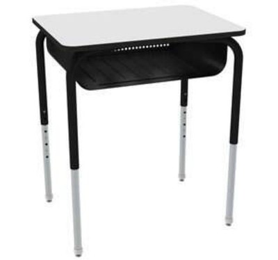 Structure Series Open Front Whiteboard Desk w/ Metal Book Box