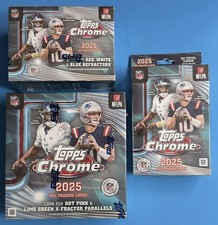 2025 Topps Chrome NFL Football Mega, Blaster, & Hanger Box Lot *NEW*