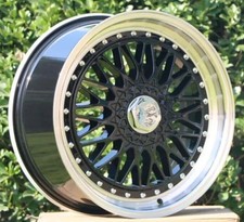 18 Wheels 18x8 35 5x1125x114.3 Black Machined Lip Rs Style Rims Set 4 18 Wheels 18x8 35 5x1125x114.3 Black Machined Lip Rs Style Rims Set 4