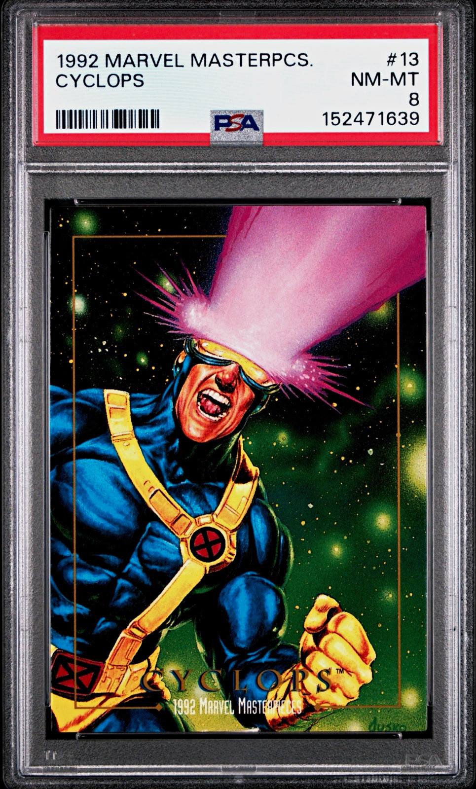 Cyclops - 1992 SkyBox Marvel Masterpieces #13 PSA 8 Joe Jusko