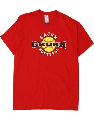 RUSSELL ATHLETIC Herren Grafik T-Shirt Oberteil Large rot Baumwolle CS01