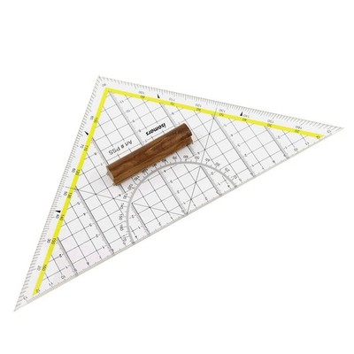 12'' Set Square Acrylic Drafting Triangle Ruler Accurate Marking Engineering Tool