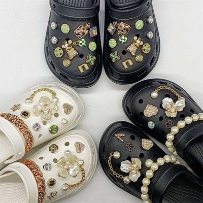 Rhinestones Luxury Designer For Clog Sandal Premium Bling Shoe Charms Jewelry