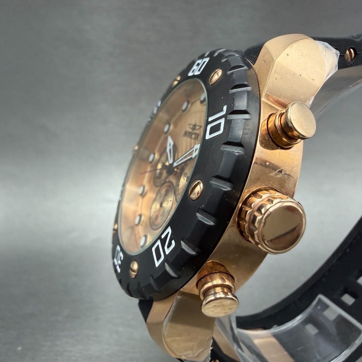 Invicta Pro Diver SCUBA Men\'s Quartz 50mm Rose Gold Black 20281 Chronograph Case Invicta Pro Diver Men main image 2