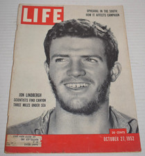 Vintage October 27, 1952 Life Magazine - Jon Lindbergh - Oceanographer on Cover