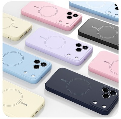 For Tecno Spark Go 3, Luxury Soft Liquid Silicone Wireless Charging Cover Case