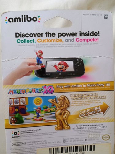 Nintendo Amiibo Super Mario - Gold Edition Mario (First Print) Aged Box - Picture 5 of 10