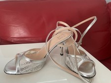 Tangoschuhe SUR Gr.39 silber neu mit Original Karton und Surbeutel