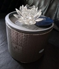 Swarovski Boxed Clear Crystal Multi-PetalWaterlily  Candle Holder 7600 NR 123000