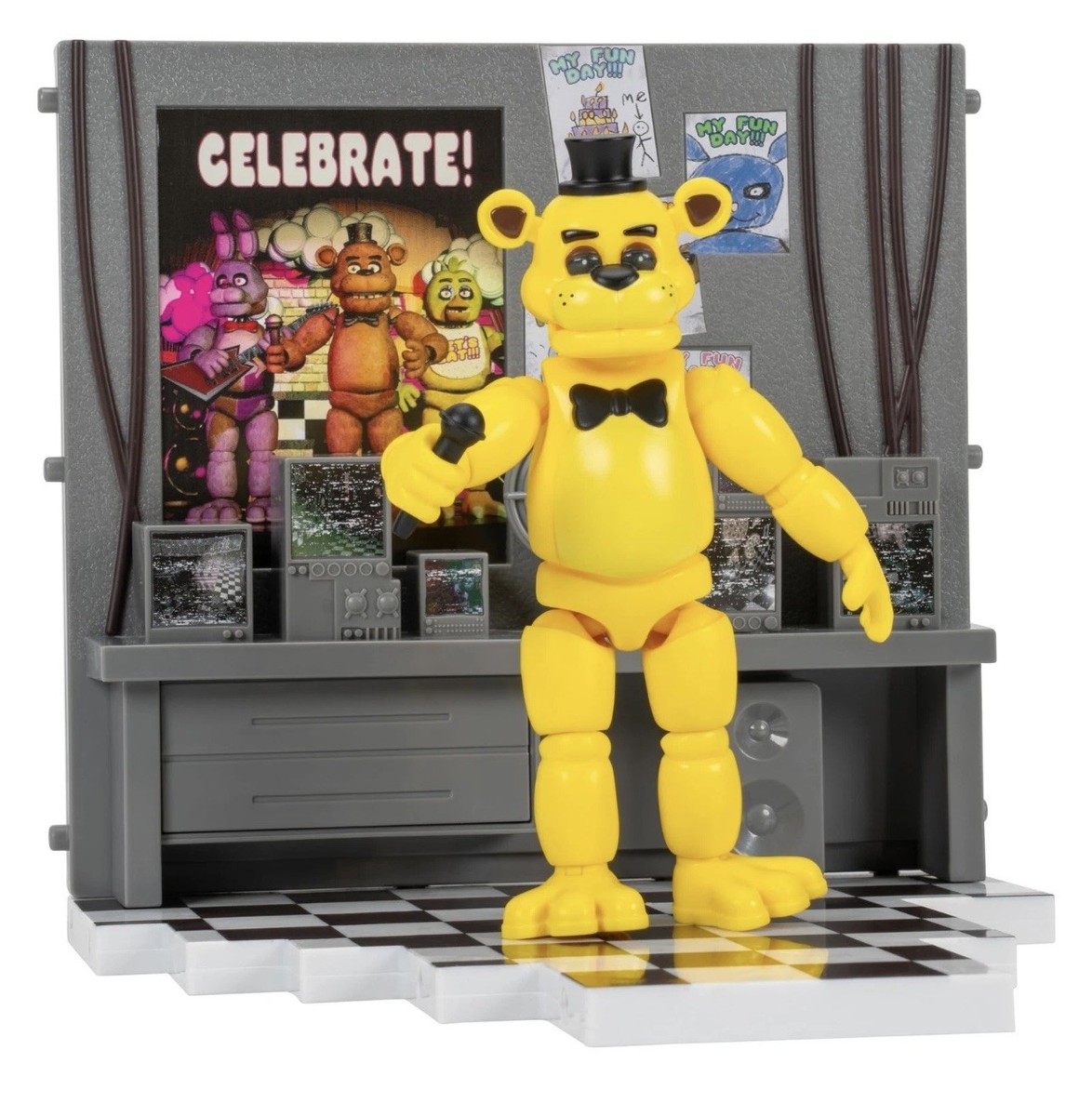 Five Nights at Freddy's Golden Freddy Office Set 5in Articulated
