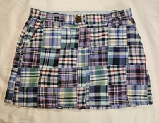 Gap Kids Girls Blue Plaid Patchwork Lined Short Skirt With Pockets Size 10