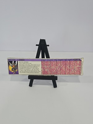 KICKBACK Tech Specs 1984 Vintage Hasbro G1 Transformers EVIL INSECTICON