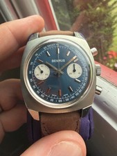 Benrus Model HI 1D2 Manual Wind Valjoux 7733 Chronograph 37mm Men's Wristwatch
